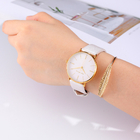 Silver Watch Set 36mm Watch Gift Set Women'S Ultra-Thin Quartz Watch 3ATM One Leaf Bracelet Fashion Matching